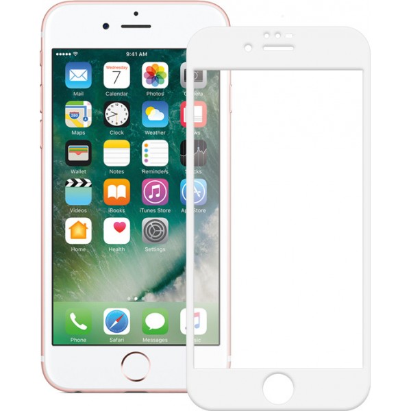 Powertech 5D Full Glue Full Face Tempered Glass White (iPhone 7)